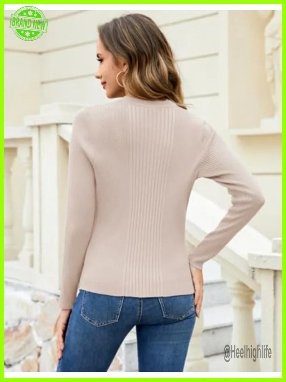 Women's Button Down Cardigan Long Sleeve Crewneck Knit Sweater Top